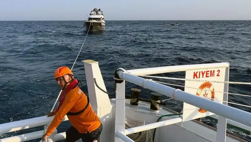 Marmaris Açıklarında Sürüklenen Tekneye Kurtarma Operasyonu Yapıldı
