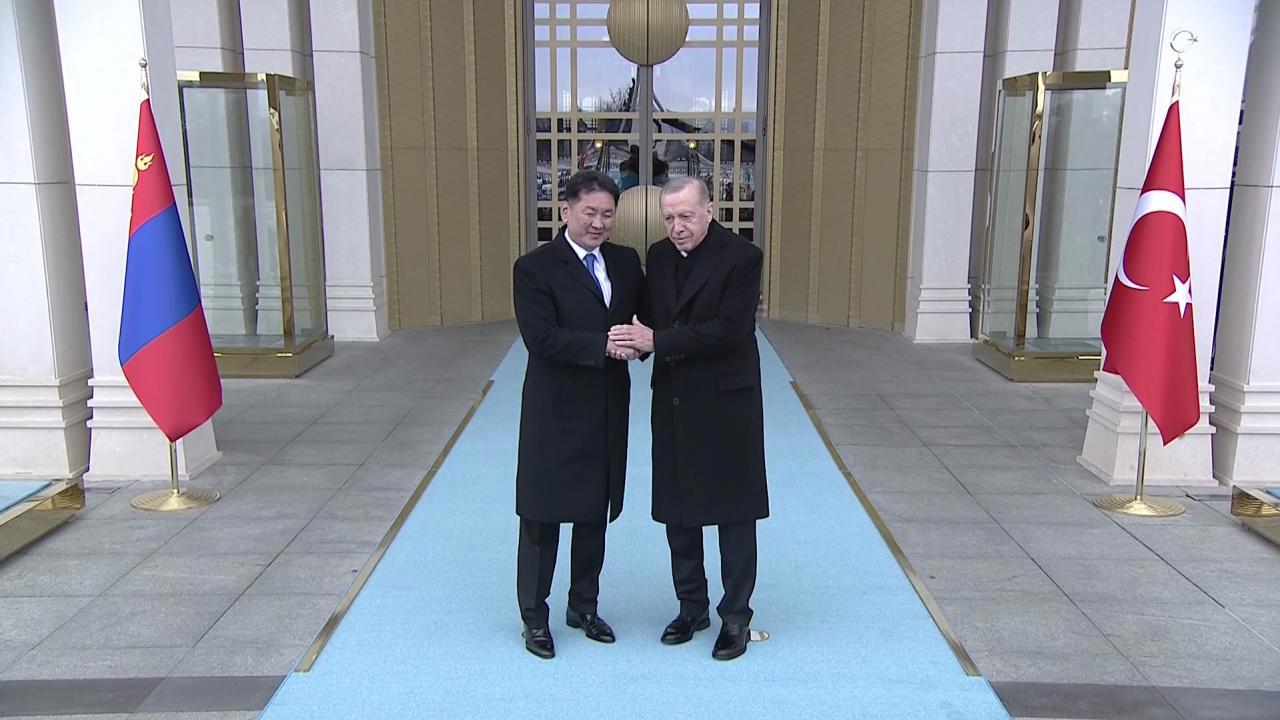 Moğolistan Cumhurbaşkanı Ukhnaa Ankara'ya Ziyarette Bulundu
