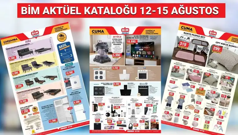 BİM'de 12-15 Ağustos Aktüel Kataloğu: Fırsatlar ve Yeni Ürünler Sizi Bekliyor