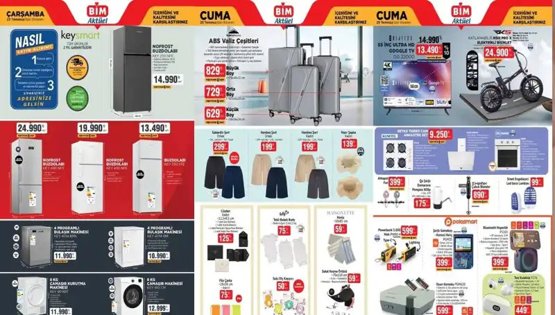 BİM’de 22-25 Temmuz Arası Alışveriş Keyfi: Cuma Gününe Özel İndirimler